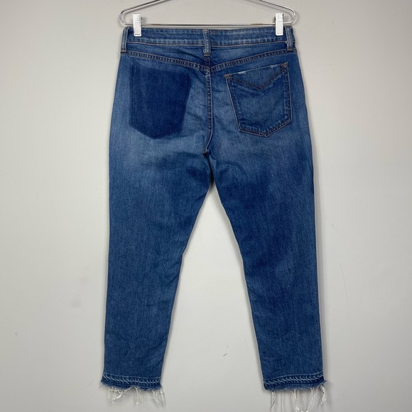 Derek Lam 10 Crosby Mila Mid Rise Girlfriend Patchwork Released Hem Jeans 27 - Picture 4 of 16